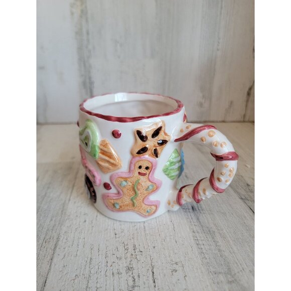 Vintage candy gingerbread mug cup xmas home decor - Picture 2 of 7